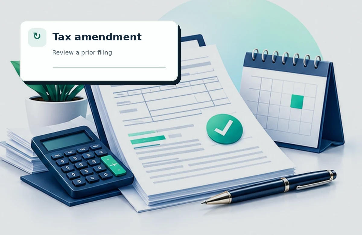Corrected tax documents for an amended tax return